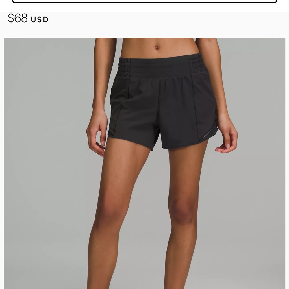 Lululemon hotty hot short 4” black size 6